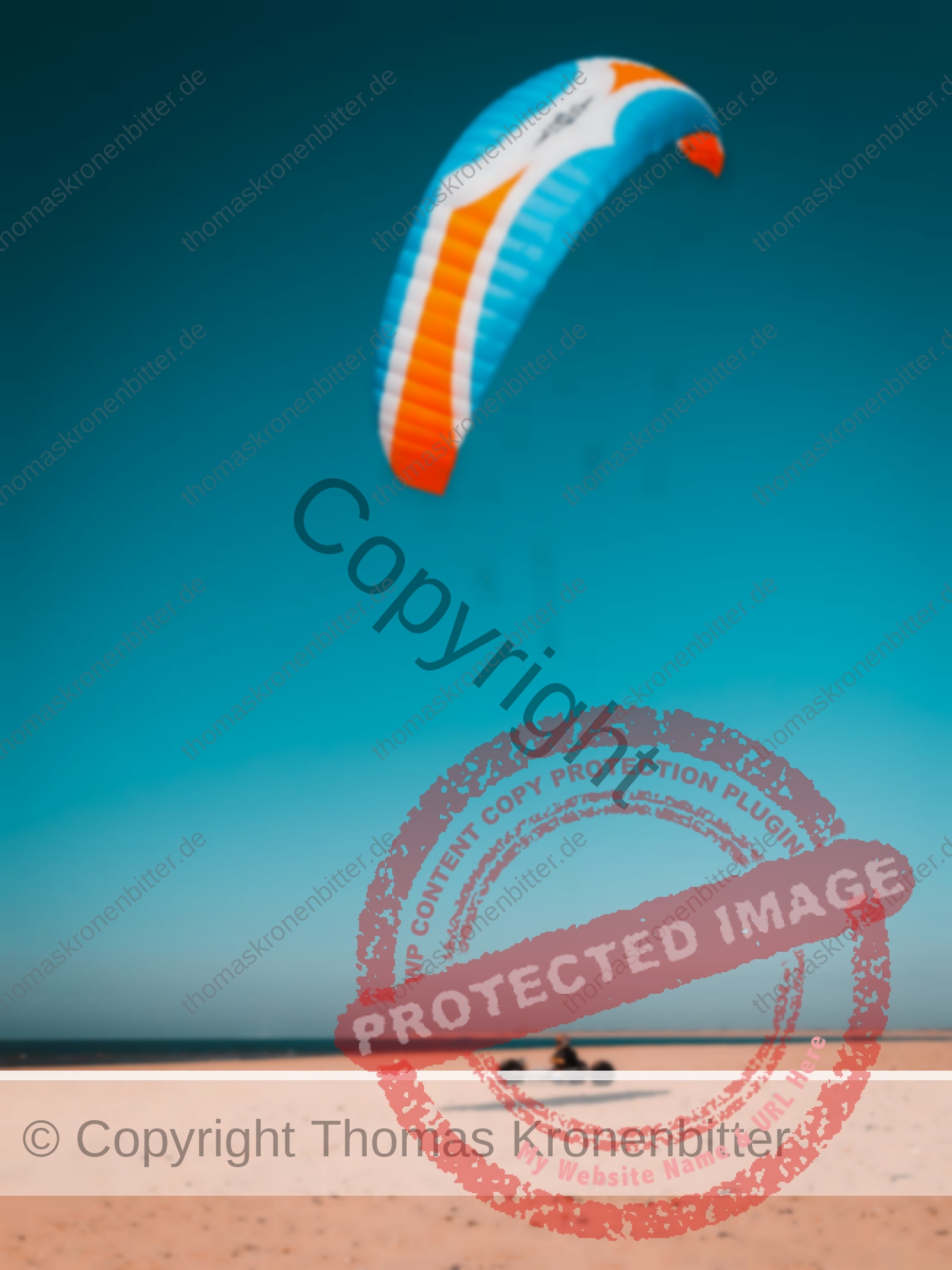 Buggykiting am Strand